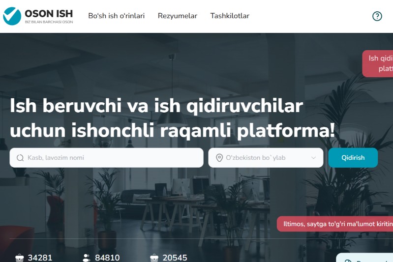 🔍 Ish qidiryapsizmi? Bizda yechim bor!